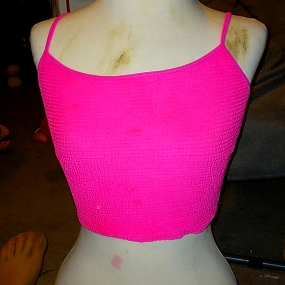 Neon pink bikini top /crop top - Picture 1 of 5